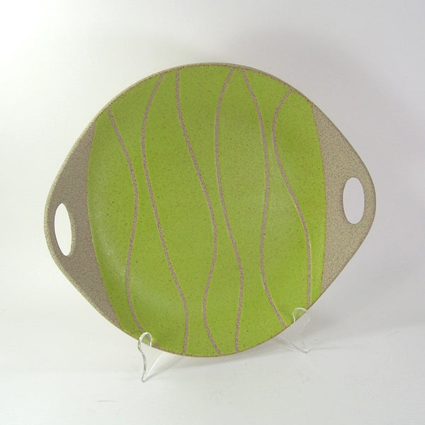 Round Handled Plate 12X11X2, Lime