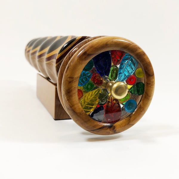 7" Wheel Ebony Eye & Teak Kaleidoscope