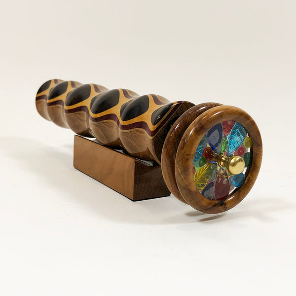 7" Wheel Ebony Eye & Teak Kaleidoscope