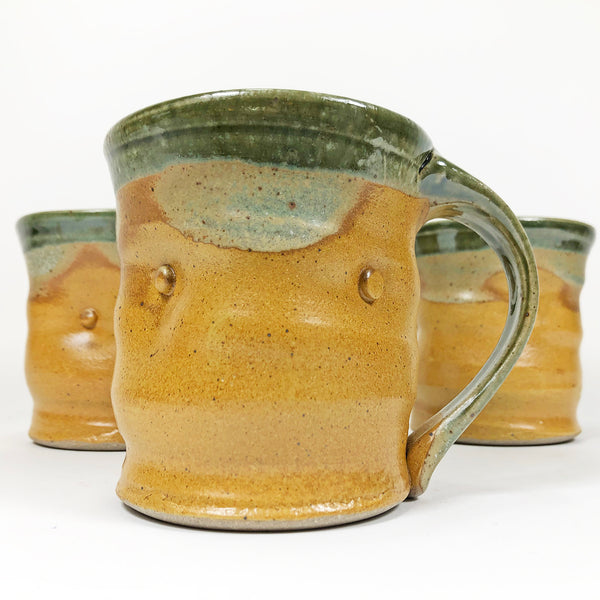 Green & Yellow Small Dent Mug