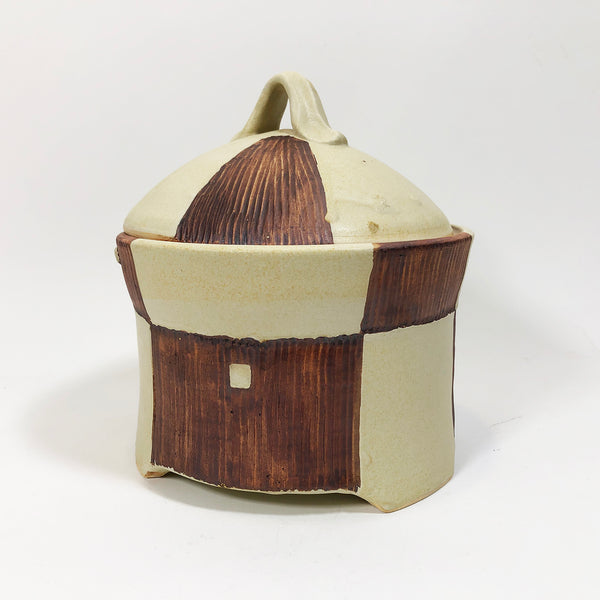 7x8 Inch Lidded Jar Neutral