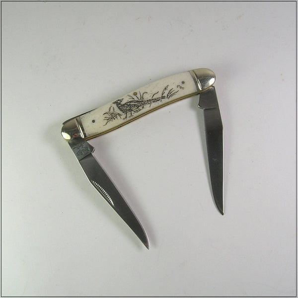 2-Blade Pheasant Wrangler Knife 4"