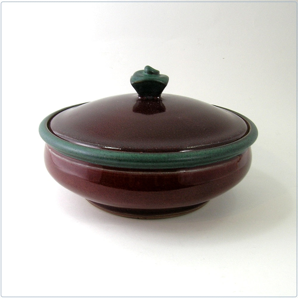 Red Small Lidded Casserole