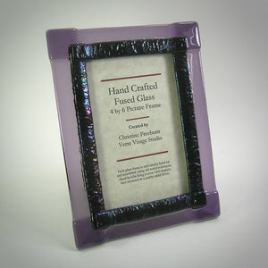 4X6 Purple Glass Photo Frame