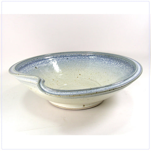 Blue Dented Pasta Serving Bowl