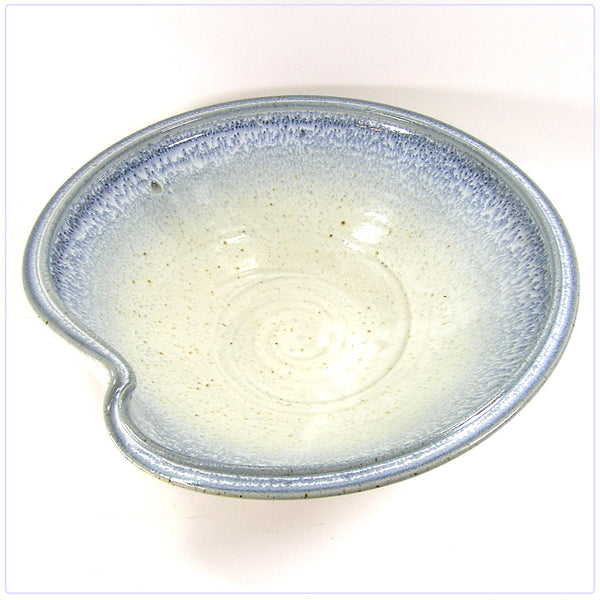 Blue Dented Pasta Serving Bowl