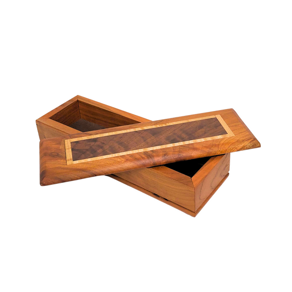 Cherry Pencil Box With Inlay Top