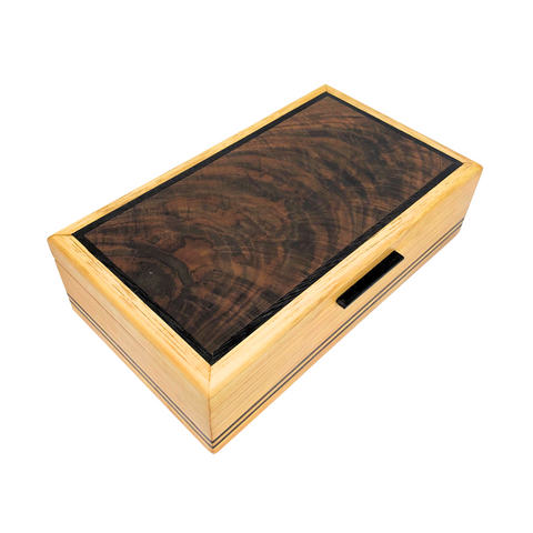 11x6x3 Maple Box w/ Walnut Inlay