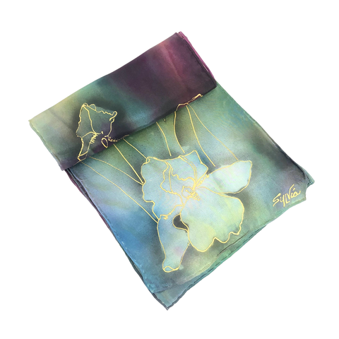 Iris Silk Scarf