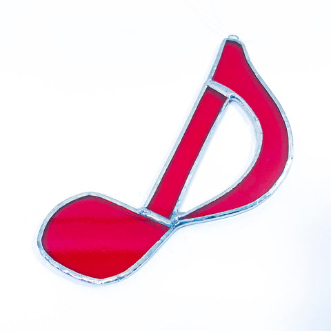 4 Inch Red Music Note