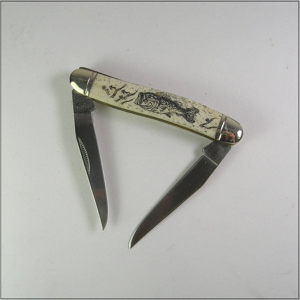 2-Blade Bass Fish Wrangler Knife