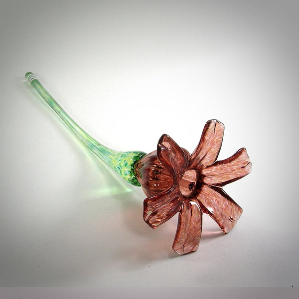 Daisy Amber Glass Flower