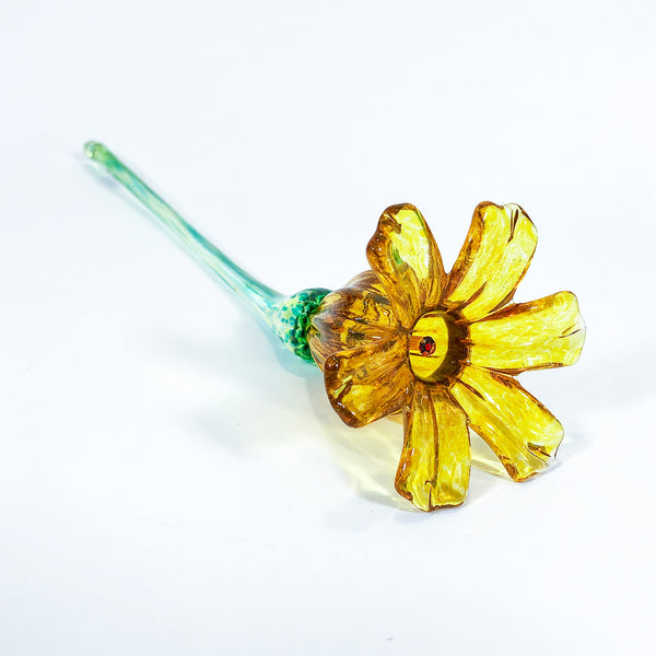 Daisy Gold Glass Flower