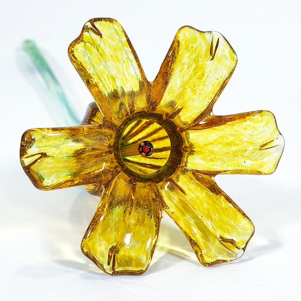 Daisy Gold Glass Flower