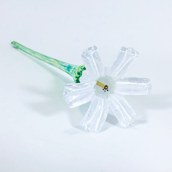 Daisy White Glass Flower