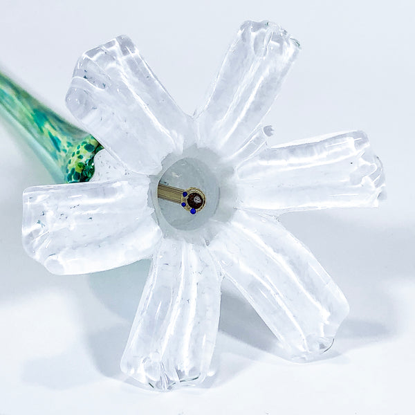 Daisy White Glass Flower