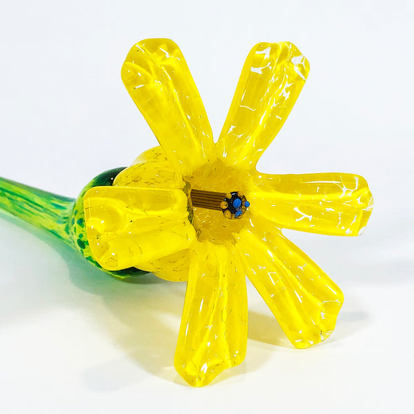 Daisy Yellow Glass Flower