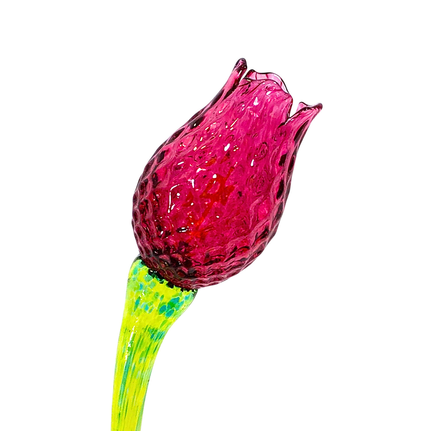 Dark Pink Glass Tulip