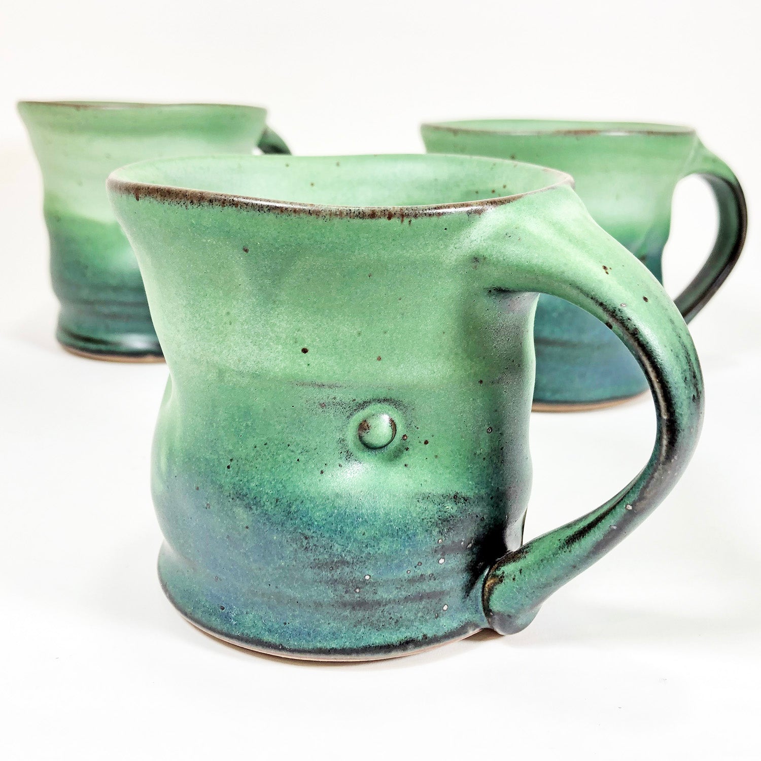 Green Large Dented Mug