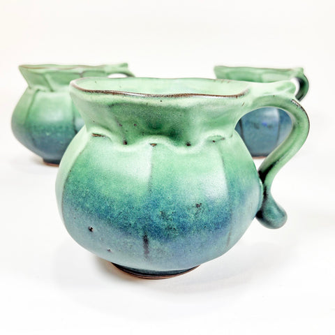 Green Faceted Mug
