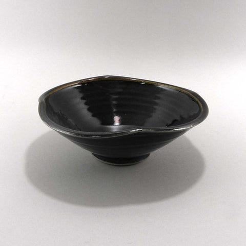 Black Flower Salad Bowl