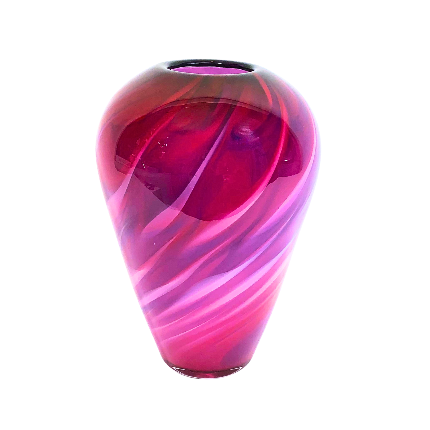 Redish Purple Vase 10"