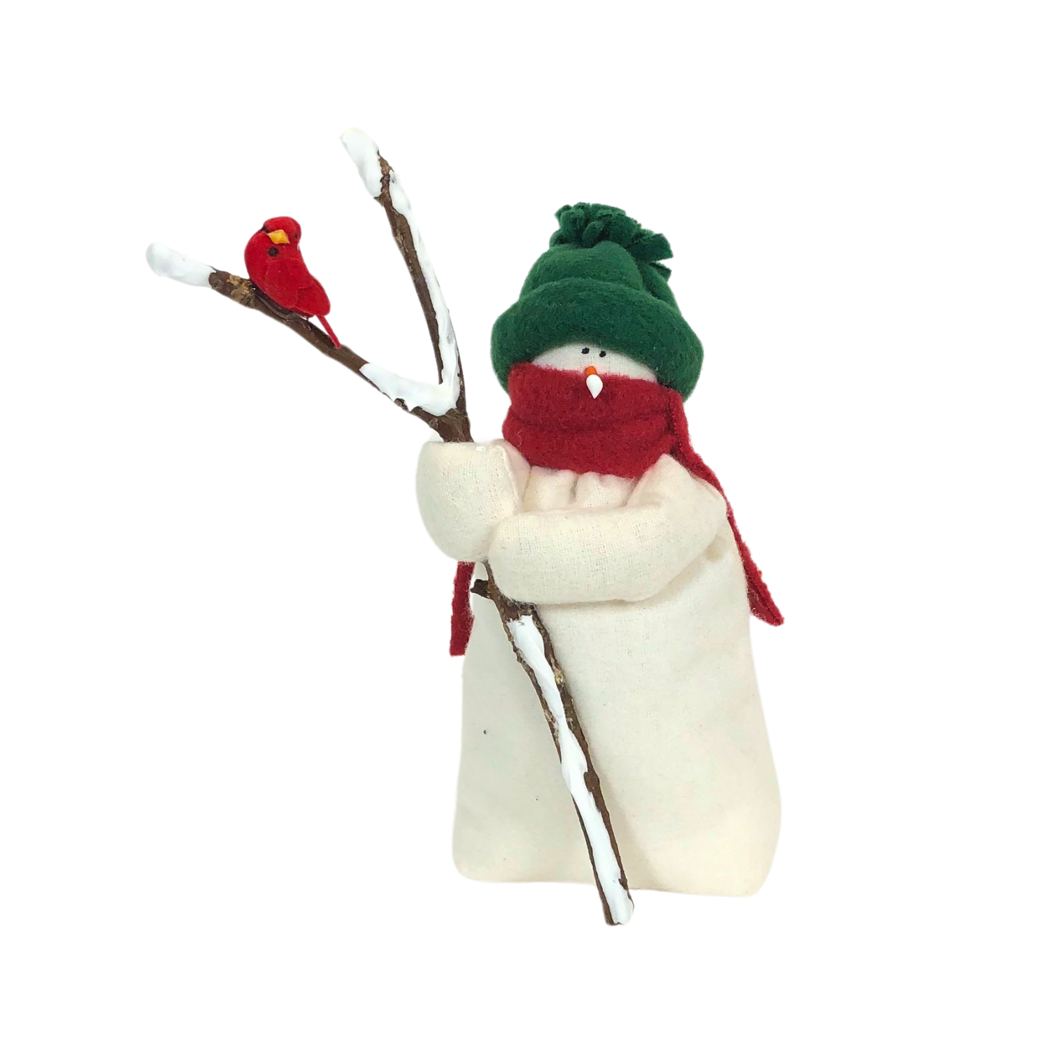 Snowfolk w.cardinal Branch 6"