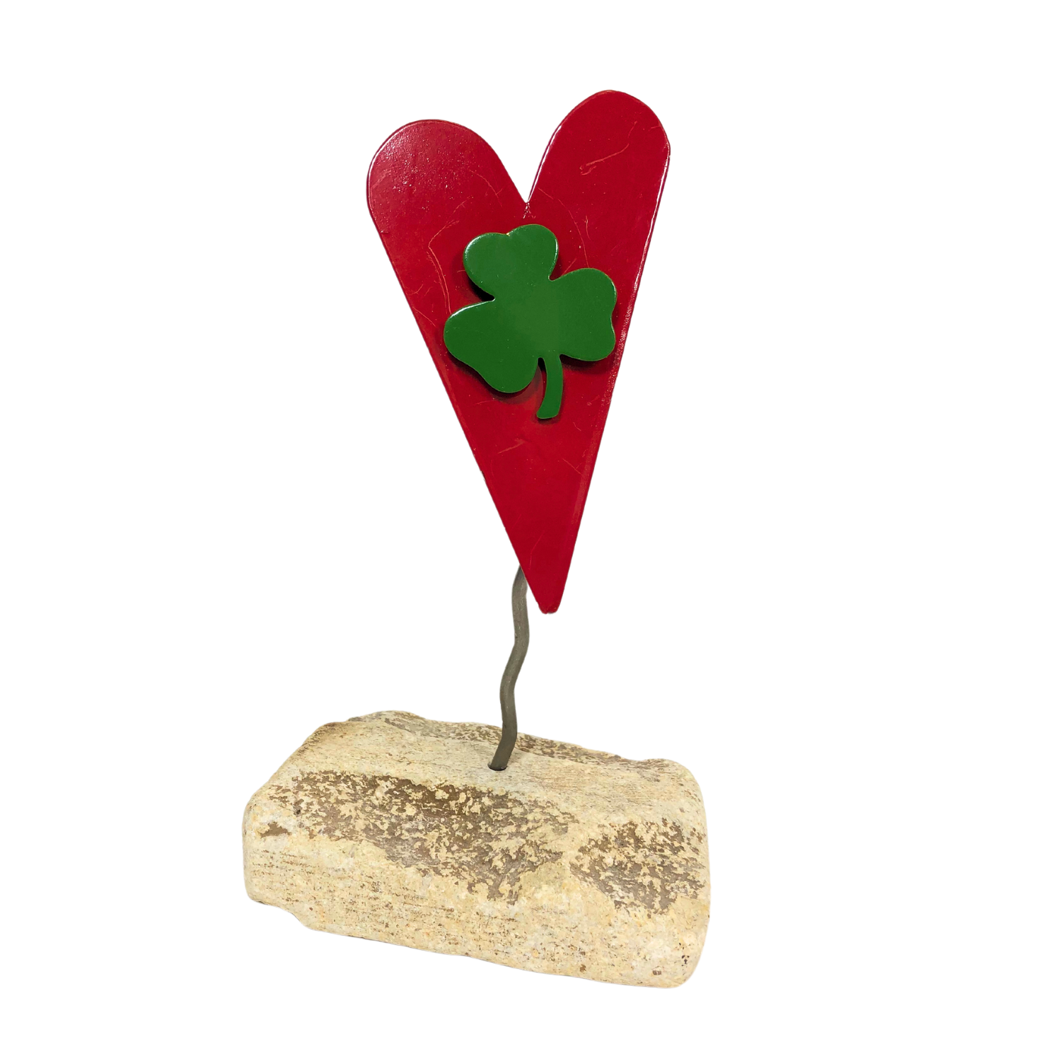 Shamrock Heart On Stone