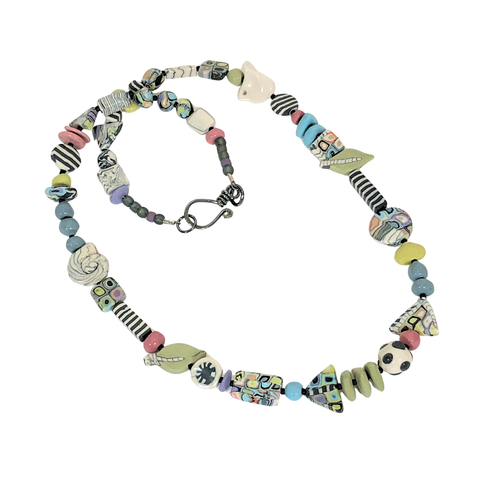 NK 21" Sage Beads w/ Forged Clasp