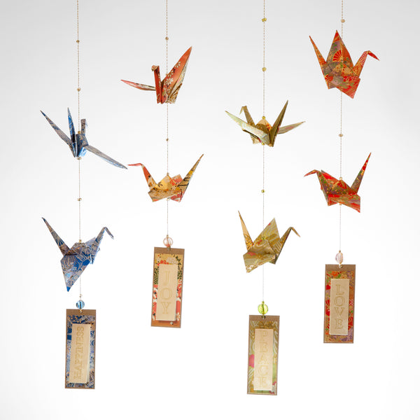 Coral 2 Origami Crane Mobile 'Joy'