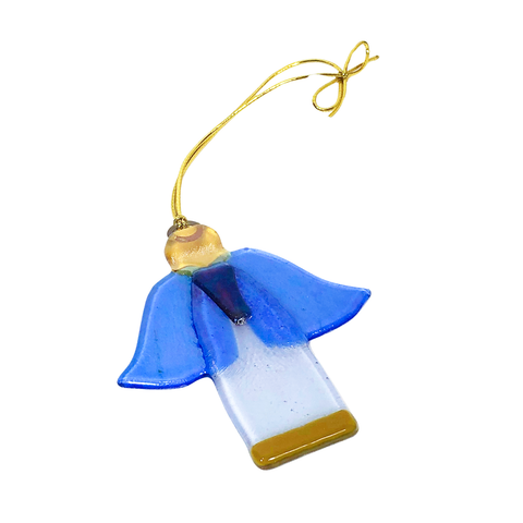 Blue Winged Angel Ornament