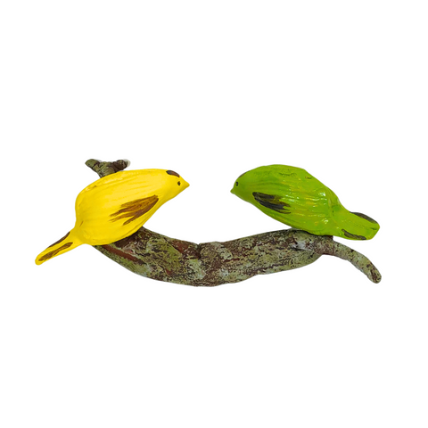 Yellow Green Birds On A Branch