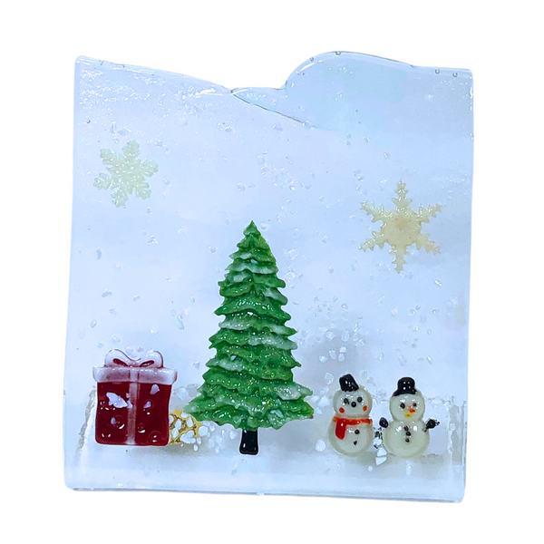 Snowman/Tree Holiday Scence A 4X4