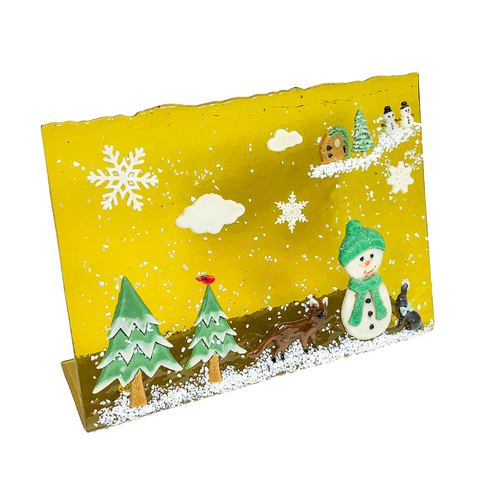 10X7 Snowman & Trees Stand Up