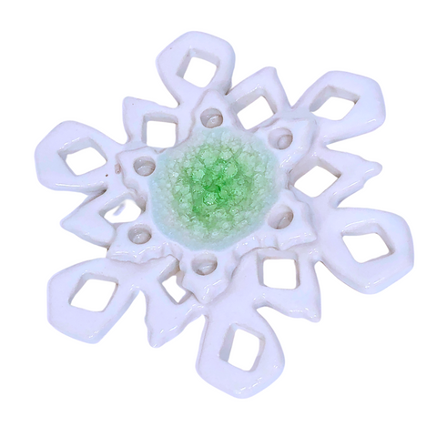 Jewel Green Snowflake Ornament