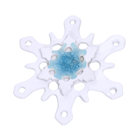 Jewel Teal Snowflake Ornament