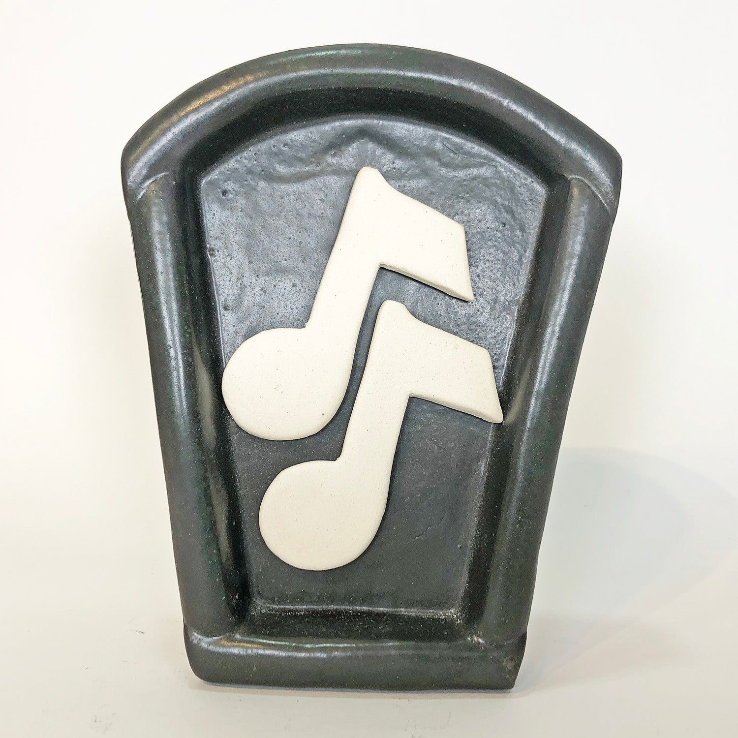 Music Notes On Black Clay Wall Tile