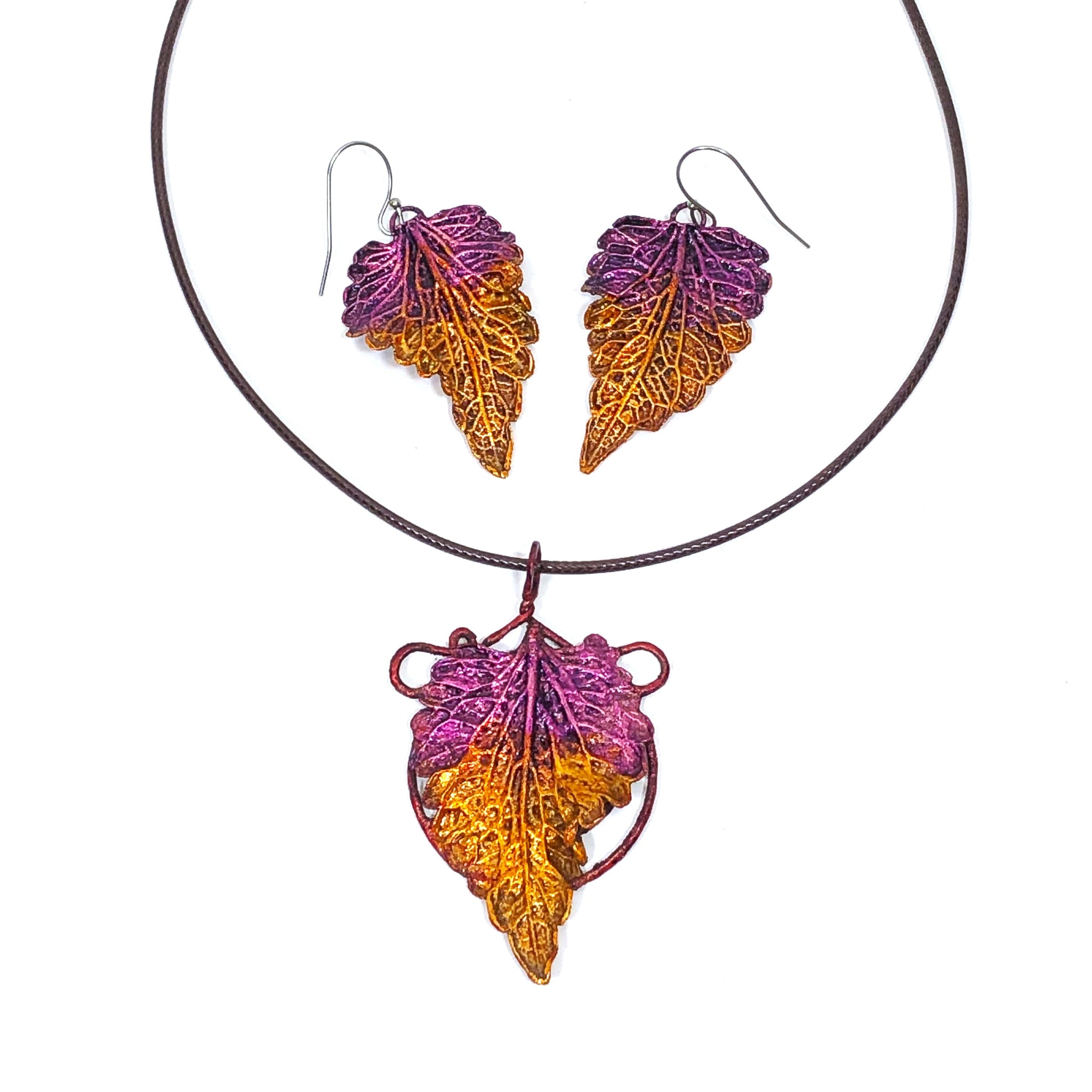 Electroplated Set, Earrings and Necklace