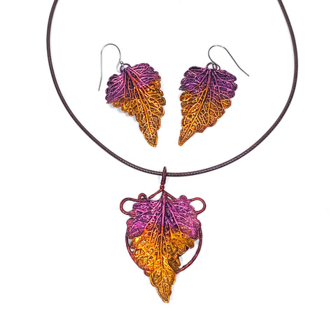 Electroplated Set, Earrings and Necklace