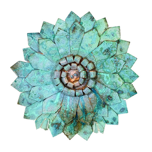 MD Copper Flower w/ Patina 10"