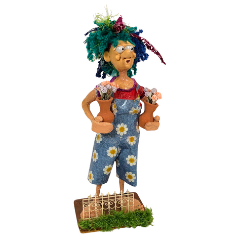 Gardener Holding Flowers