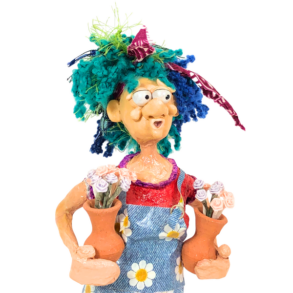 Gardener Holding Flowers