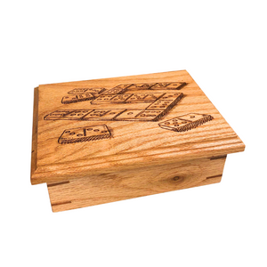 Oak Box Double Twelve Dominoes