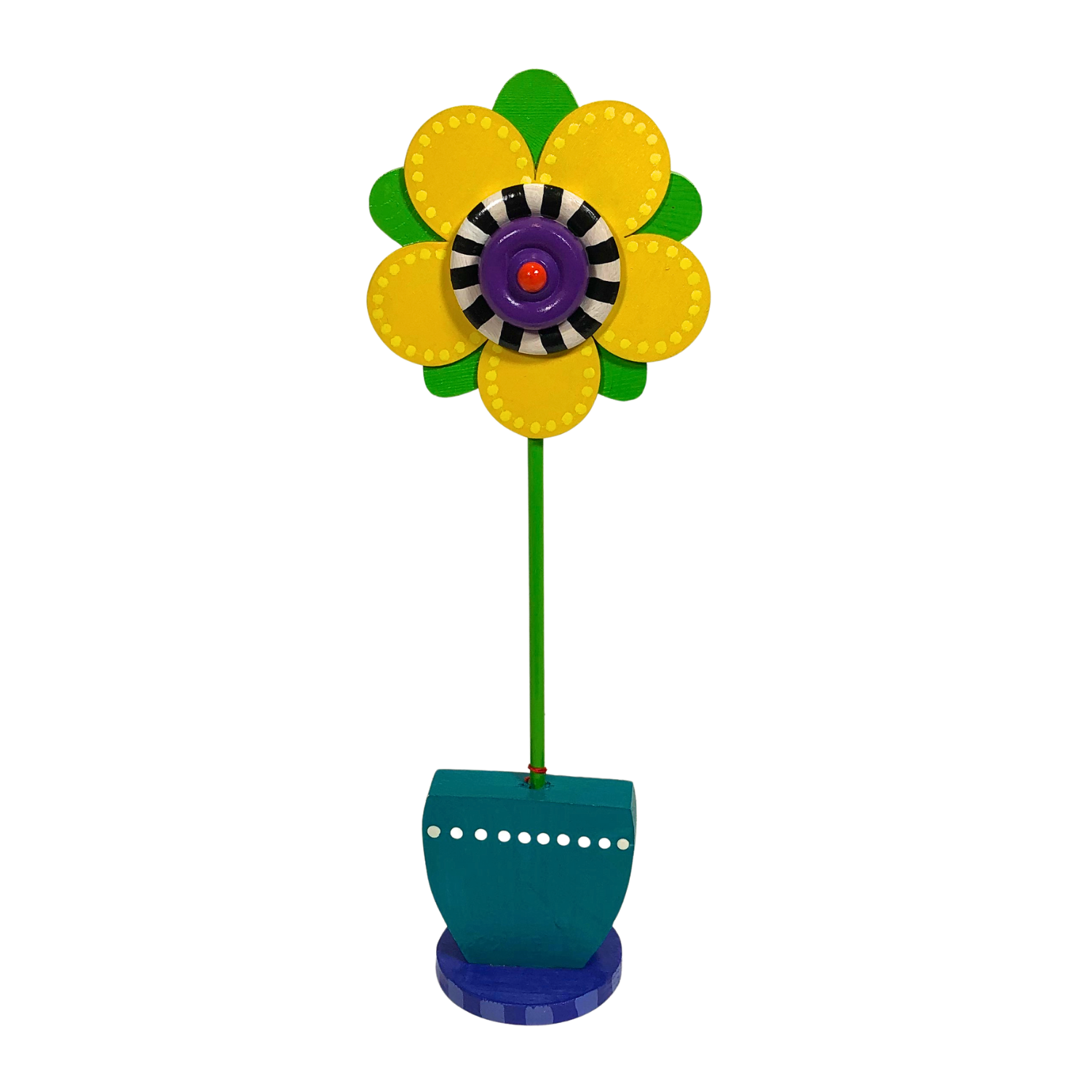 Le Yellow Flower in Turquoise Pot
