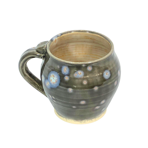 Sm Mug, LT Gray, Crystalized Glaze