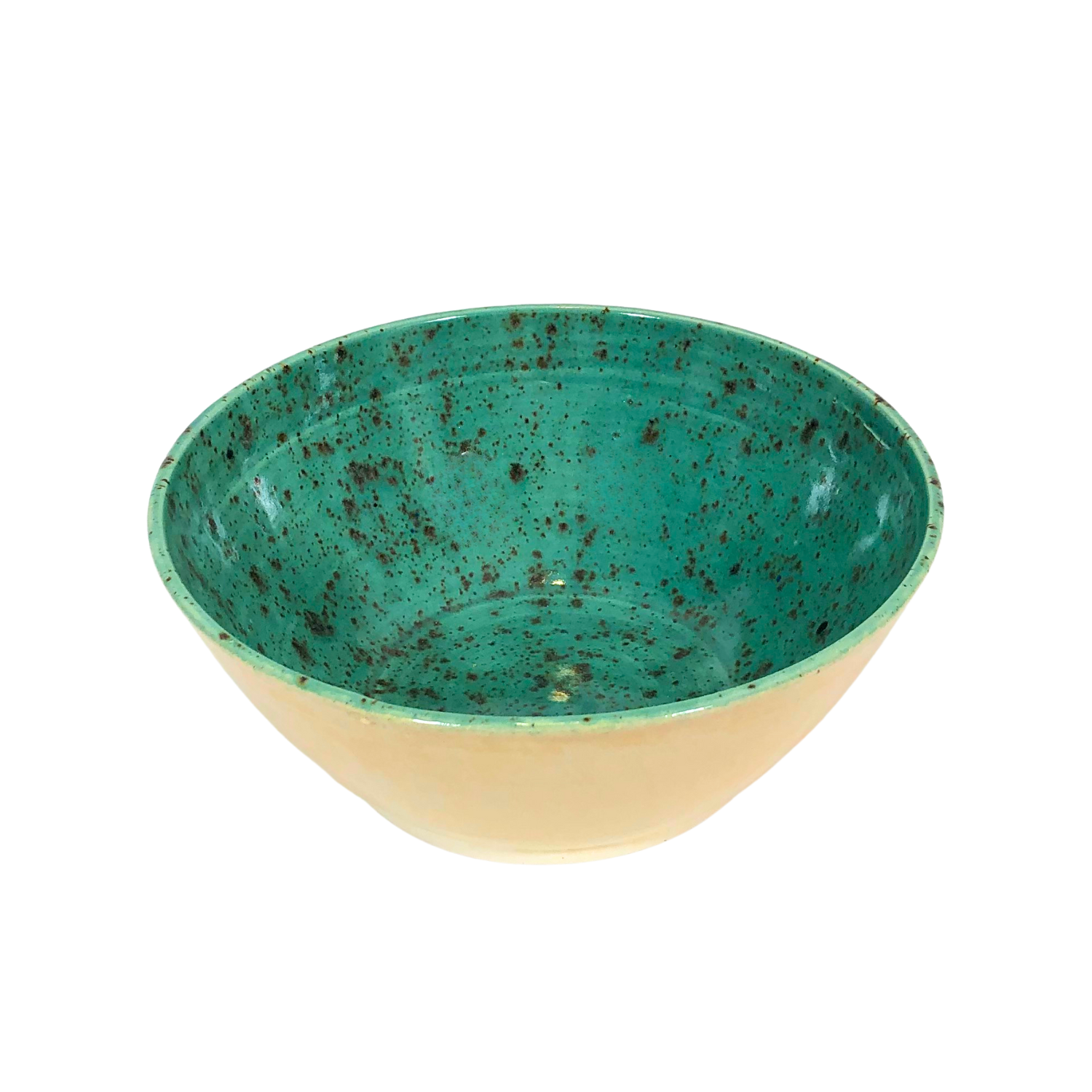 Large Bowl, 7" DK Green Mottled