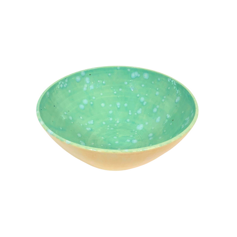 Large Bowl, 7" LT Green, Mottled Glaze