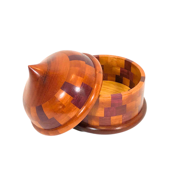 Domed Lid Canister Tigerwood/Purp Heart