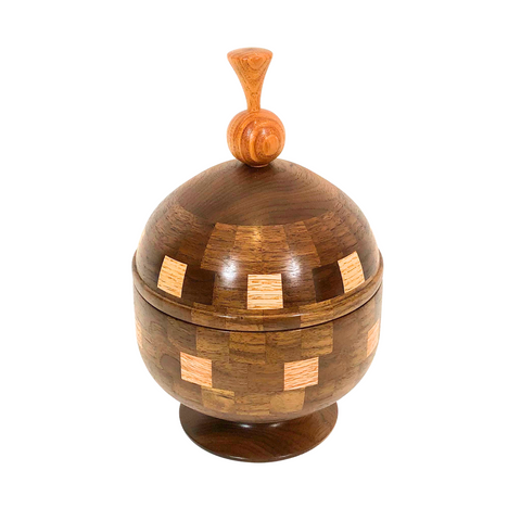 Domed Lid Canister Walnut/Red Oak