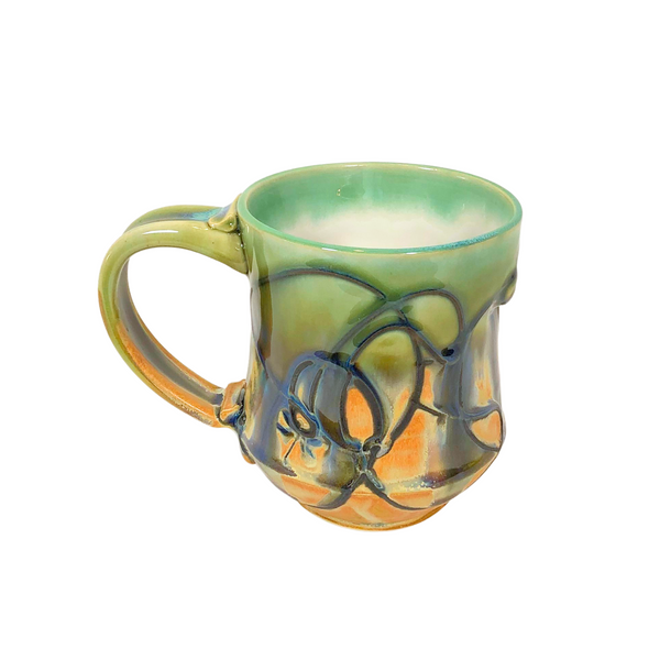 Mug, Cream and Green